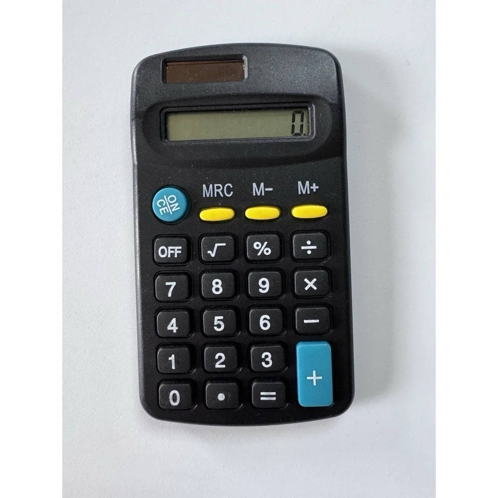 SMALL MINI POCKET CALCULATOR School Office 8 Digit Solar Power Set Of 10 Tested